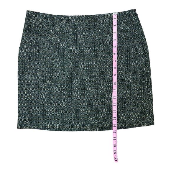 Outback Red Sz 6 Textured Greenish Colored Mini Pencil Skirt Lined Wool Blend - Picture 5 of 6